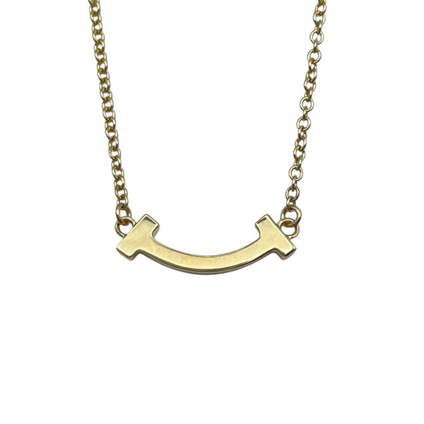 ティファニー TIFFANY＆CO Tスマイルネックレスミニ ゴールド Au750 ジュエリー