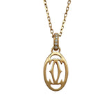 カルティエ Cartier ロゴドゥーブルCネックレス ピンクゴールド Au750 ジュエリー