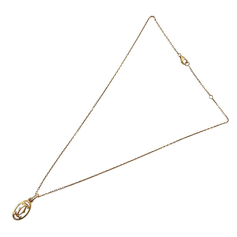 カルティエ Cartier ロゴドゥーブルCネックレス ピンクゴールド Au750 ジュエリー