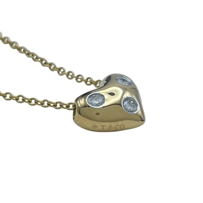 ティファニー TIFFANY＆CO ドッツハートネックレス ゴールド K18/Pt950 