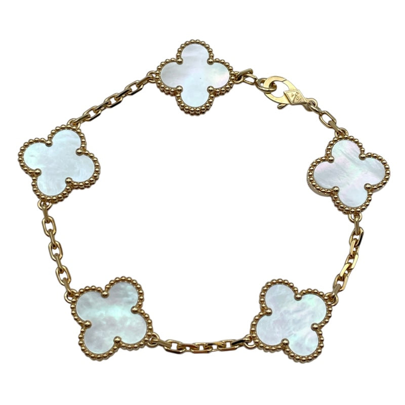 ヴァンクリーフ＆アーペル Van Cleef & Arpels ヴィンテージアルハンブラブレス5モチーフ ピンクゴールド Au750 ジュエリー