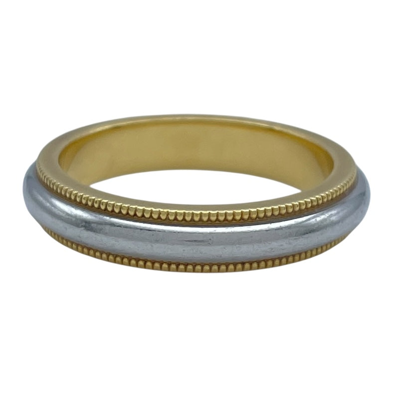 ティファニー TIFFANY＆CO ミルグレインリング ゴールドxプラチナ 750