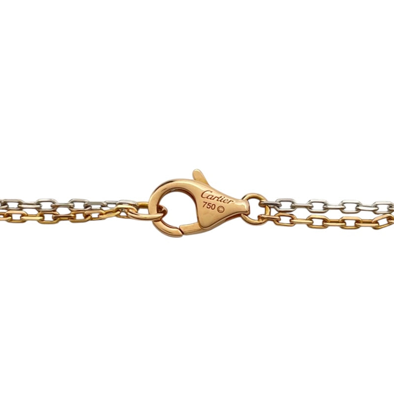 カルティエ Cartier スリーフープネックレス ピンクゴールドxホワイトゴールド 750 ジュエリー
