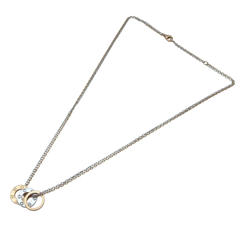 カルティエ Cartier スリーフープネックレス ピンクゴールドxホワイトゴールド 750 ジュエリー