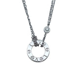 カルティエ Cartier ラブサークルネックレス2PD ホワイトゴールド 750 ジュエリー