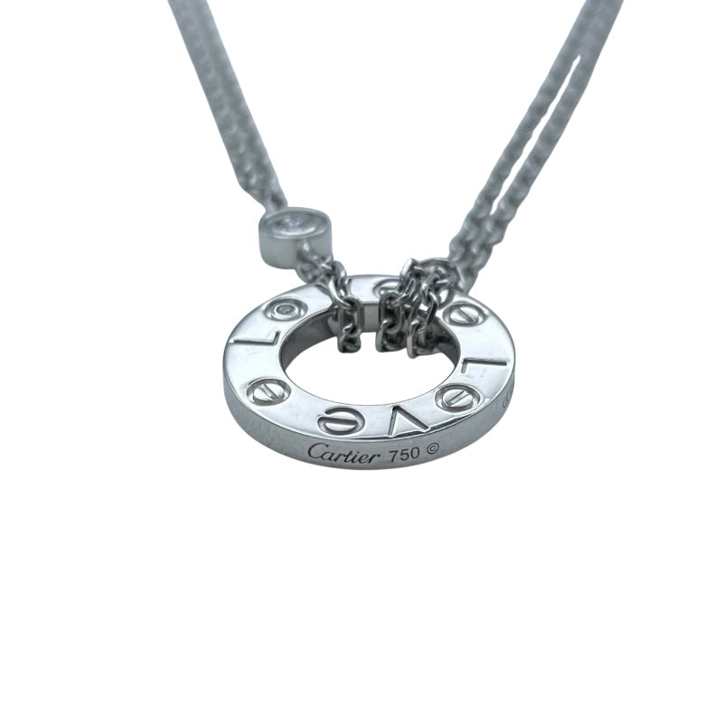 カルティエ Cartier ラブサークルネックレス2PD ホワイトゴールド 750 ジュエリー