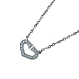 カルティエ Cartier Cハートダイヤネックレス ホワイトゴールド 750 ジュエリー