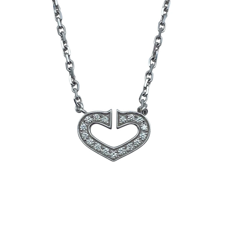 カルティエ Cartier Cハートダイヤネックレス ホワイトゴールド 750 ジュエリー