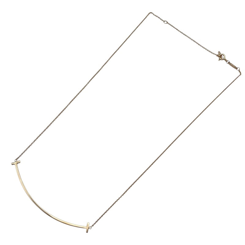 ティファニー TIFFANY＆CO Tスマイルネックレスラージ ピンクゴールド Au750 ジュエリー
