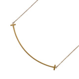 ティファニー TIFFANY＆CO Tスマイルネックレスラージ ピンクゴールド Au750 ジュエリー