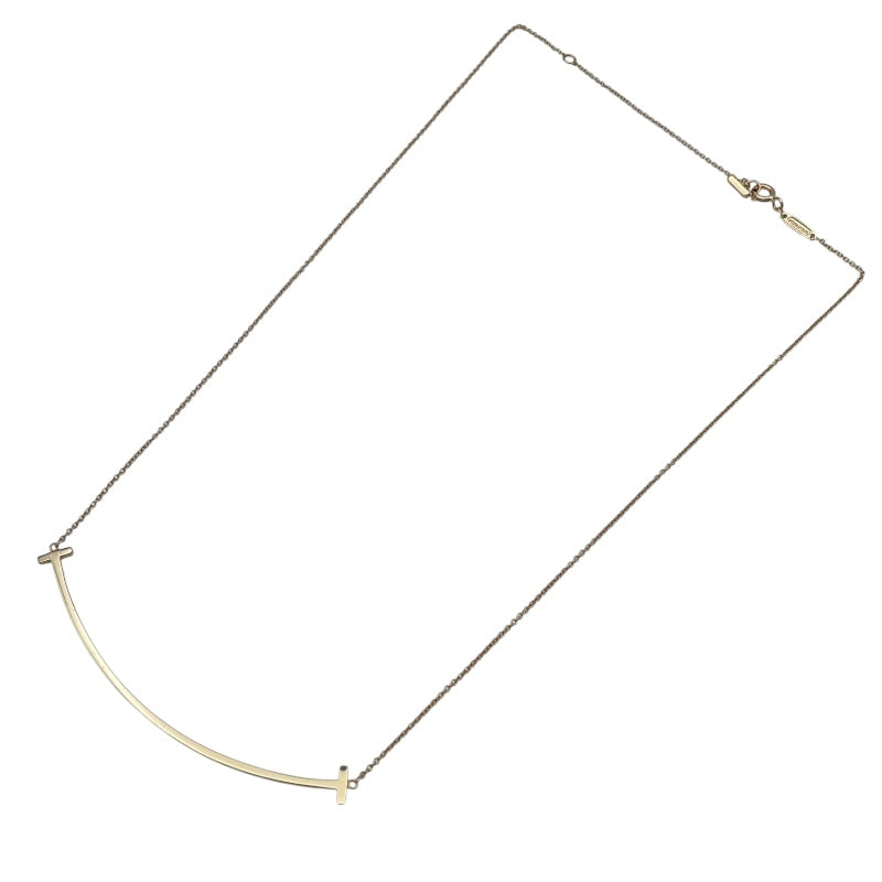 ティファニー TIFFANY＆CO Tスマイルネックレスラージ ピンクゴールド Au750 ジュエリー