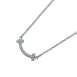 ティファニー TIFFANY＆CO Tスマイルダイヤネックレスミニ ホワイトゴールド Au750 ジュエリー