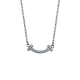 ティファニー TIFFANY＆CO Tスマイルダイヤネックレスミニ ホワイトゴールド Au750 ジュエリー