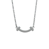 ティファニー TIFFANY＆CO Tスマイルダイヤネックレスミニ ホワイトゴールド Au750 ジュエリー