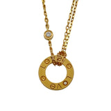 カルティエ Cartier ラブサークルネックレス2PD ピンクゴールド Au750 ジュエリー