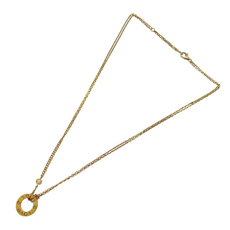 カルティエ Cartier ラブサークルネックレス2PD ピンクゴールド Au750 ジュエリー