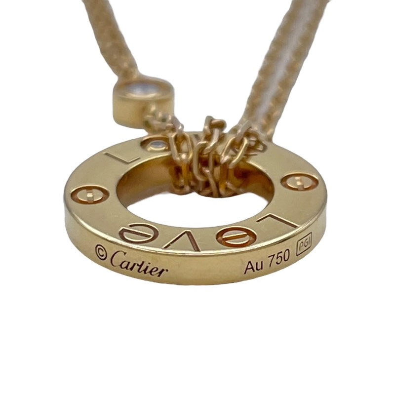 カルティエ Cartier ラブサークルネックレス2PD ピンクゴールド Au750 ジュエリー