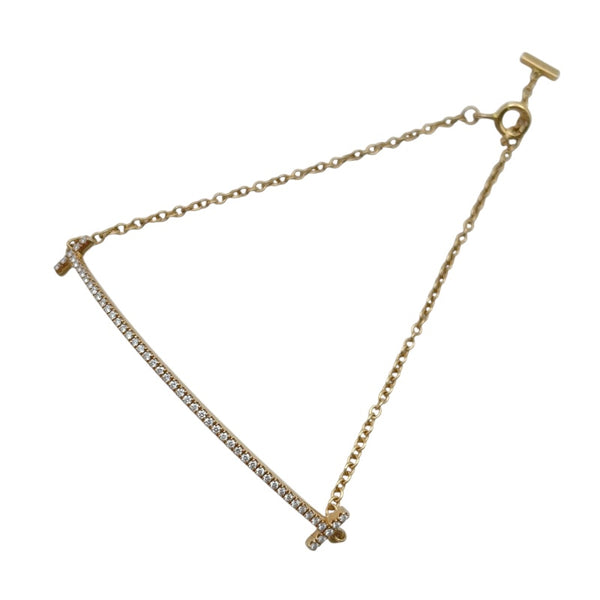 ティファニー TIFFANY＆CO Tスマイルブレス ピンクゴールド Au750 ジュエリー