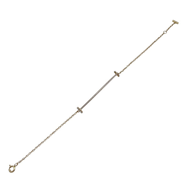 ティファニー TIFFANY＆CO Tスマイルブレス ピンクゴールド Au750 ジュエリー