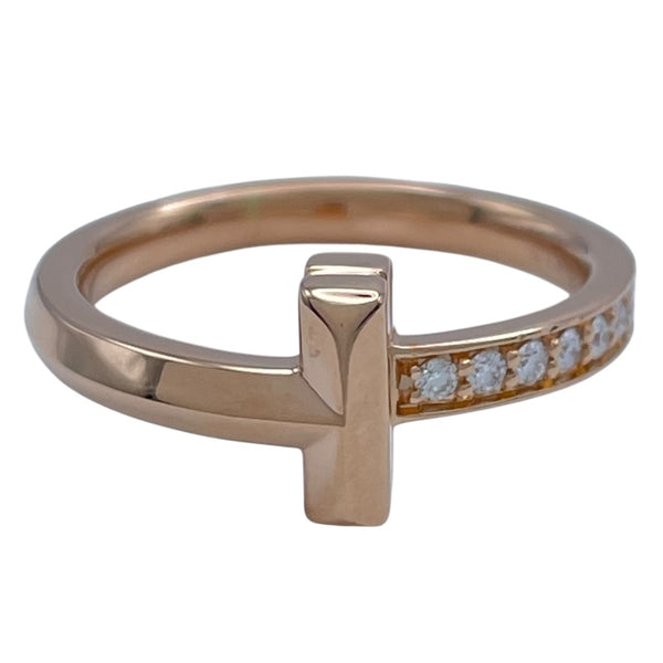 ティファニー TIFFANY＆CO Tワンダイヤリング ピンクゴールド Au750 ジュエリー