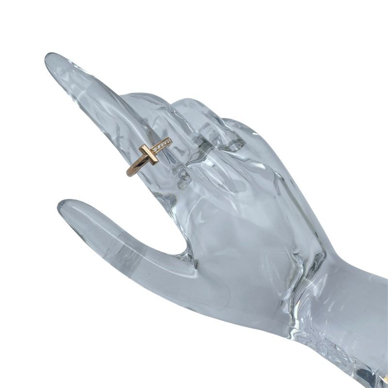 ティファニー TIFFANY＆CO Tワンダイヤリング ピンクゴールド Au750 ジュエリー