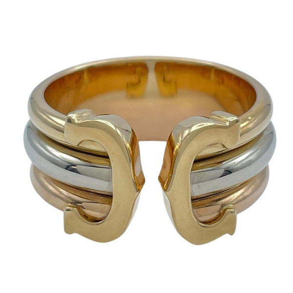 カルティエ Cartier 2CリングLM ゴールドxピンクゴールドxホワイトゴールド 750 ジュエリー