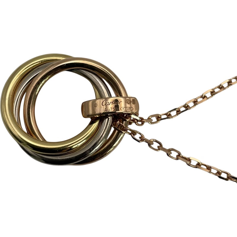 カルティエ Cartier トリニティダイヤネックレス ゴールド×ピンクゴールド× ホワイトゴールド Au750 ジュエリー