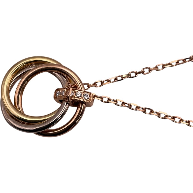 カルティエ Cartier トリニティダイヤネックレス ゴールド×ピンクゴールド× ホワイトゴールド Au750 ジュエリー