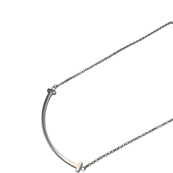 ティファニー TIFFANY＆CO Tスマイルネックレススモール ホワイトゴールド Au750 ジュエリー