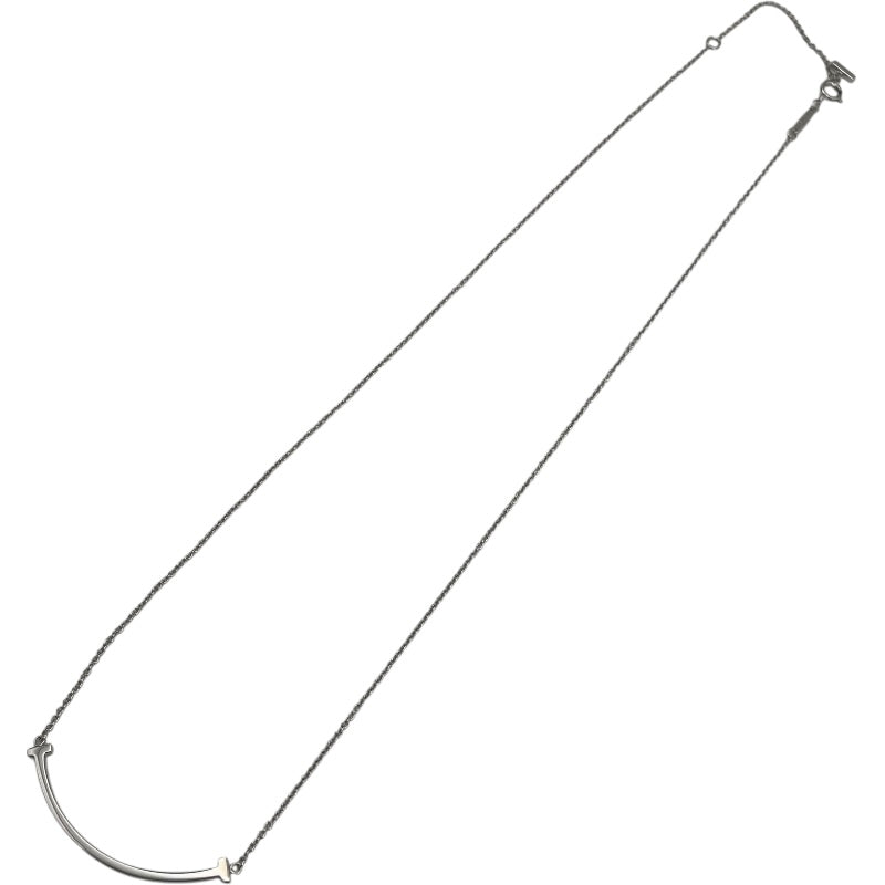 ティファニー TIFFANY＆CO Tスマイルネックレススモール ホワイトゴールド Au750 ジュエリー