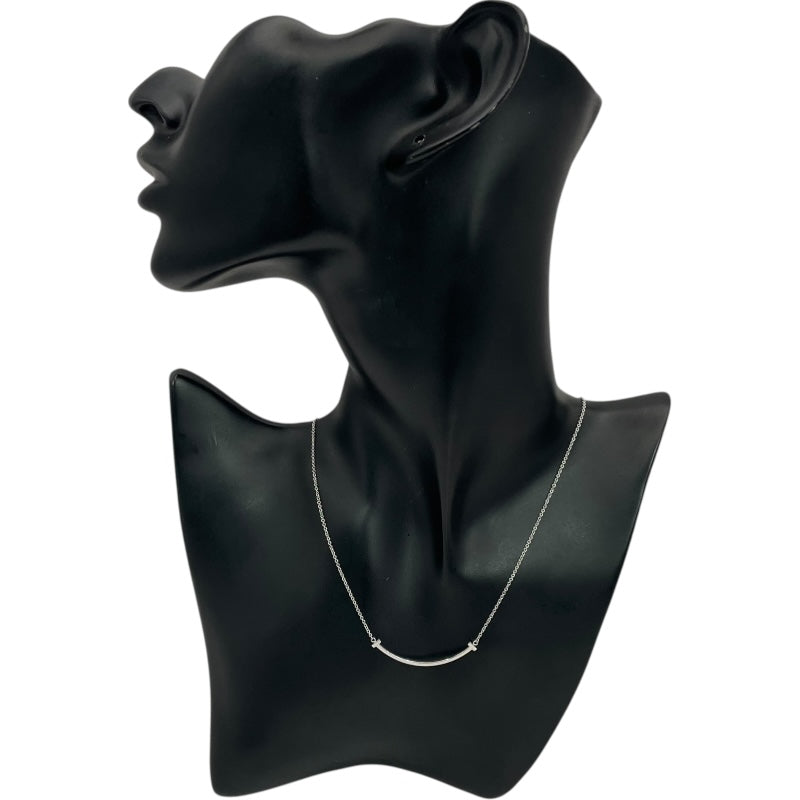 ティファニー TIFFANY＆CO Tスマイルネックレススモール ホワイトゴールド Au750 ジュエリー