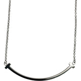 ティファニー TIFFANY＆CO Tスマイルネックレススモール ホワイトゴールド Au750 ジュエリー