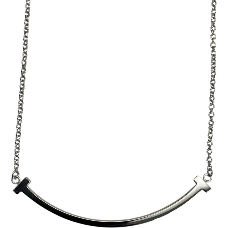 ティファニー TIFFANY＆CO Tスマイルネックレススモール ホワイトゴールド Au750 ジュエリー