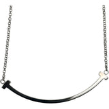 ティファニー TIFFANY＆CO Tスマイルネックレススモール ホワイトゴールド Au750 ジュエリー