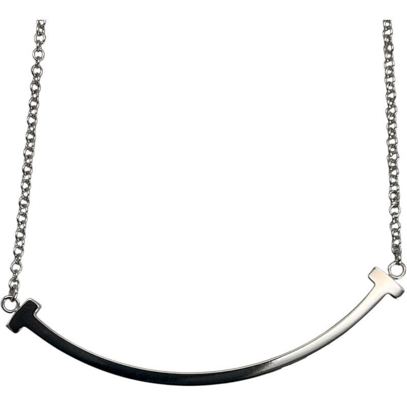 ティファニー TIFFANY＆CO Tスマイルネックレススモール ホワイトゴールド Au750 ジュエリー