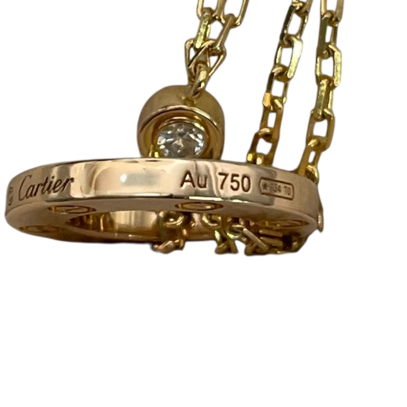 カルティエ Cartier ラブサークル2Pダイヤネックレス ゴールド Au750 ジュエリー