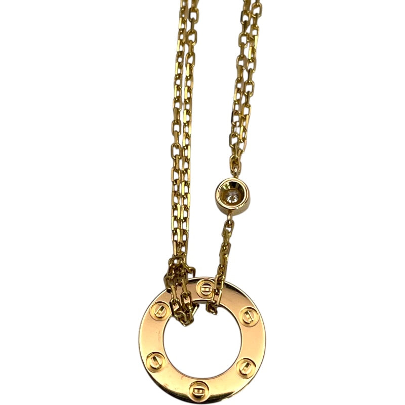 カルティエ Cartier ラブサークル2Pダイヤネックレス ゴールド Au750 ジュエリー