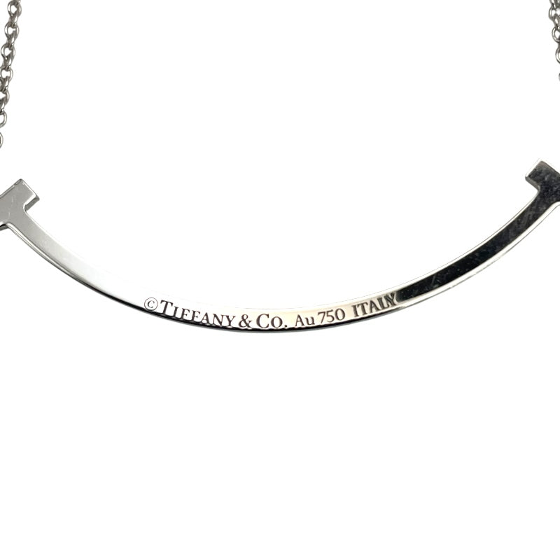ティファニー TIFFANY＆CO Tスマイルネックレススモール ホワイトゴールド Au750 ジュエリー