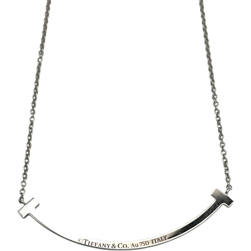 ティファニー TIFFANY＆CO Tスマイルネックレススモール ホワイトゴールド Au750 ジュエリー