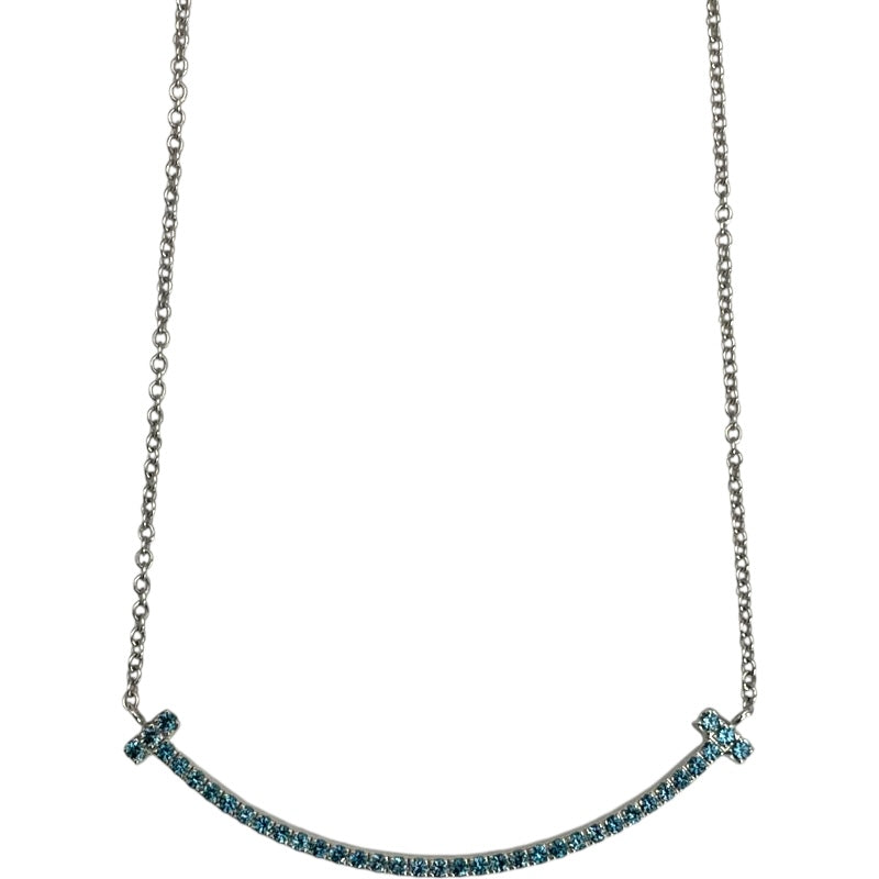 ティファニー TIFFANY＆CO Tスマイルネックレススモール ホワイトゴールド Au750 ジュエリー