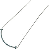 ティファニー TIFFANY＆CO Tスマイルネックレススモール ホワイトゴールド Au750 ジュエリー