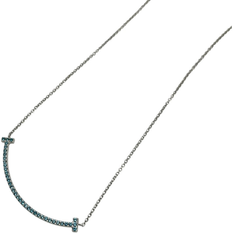 ティファニー TIFFANY＆CO Tスマイルネックレススモール ホワイトゴールド Au750 ジュエリー