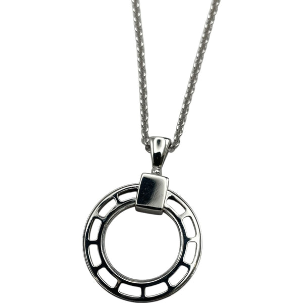 ブルガリ BVLGARI ブルガリブルガリ1Pダイヤサークルネックレス ホワイトゴールド Au750 ジュエリー