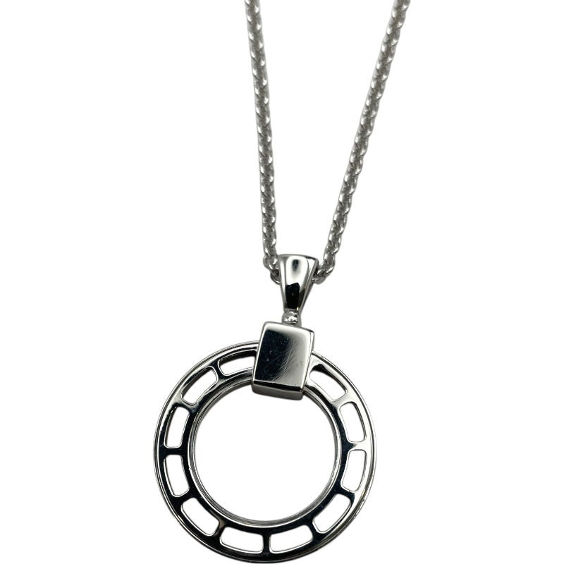 ブルガリ BVLGARI ブルガリブルガリ1Pダイヤサークルネックレス ホワイトゴールド Au750 ジュエリー