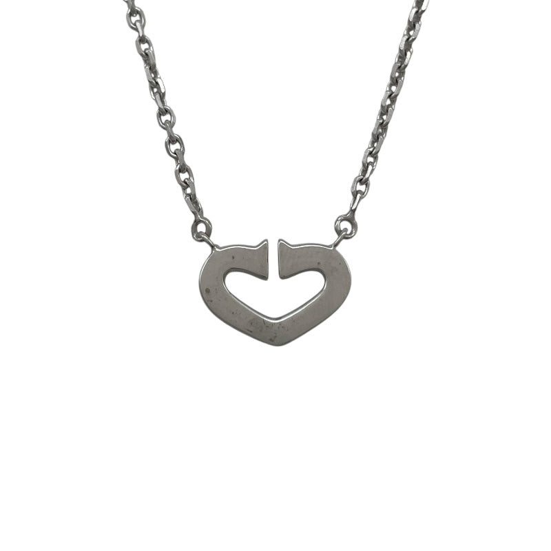 カルティエ Cartier Cハートダイヤネックレス ホワイトゴールド 750 ダイヤモンド ジュエリー