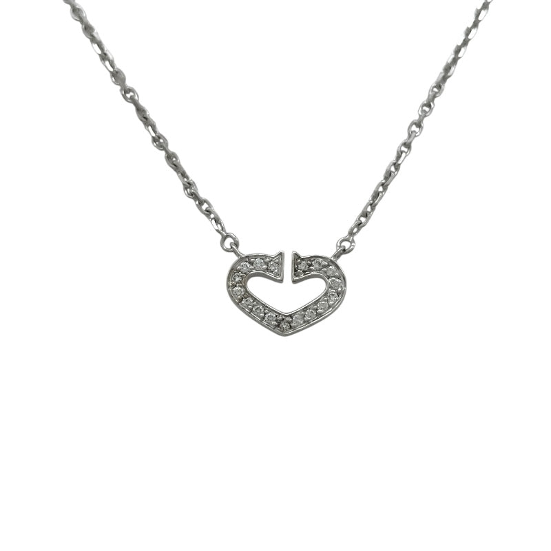 カルティエ Cartier Cハートダイヤネックレス ホワイトゴールド 750 ダイヤモンド ジュエリー