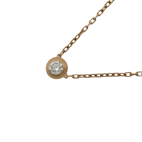 カルティエ Cartier ダムール 1Pダイヤネックレス LM ピンクゴールド