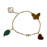 ヴァンクリーフ＆アーペル Van Cleef & Arpels ラッキーアルハンブラ ４Pモチーフ イエローゴールド Au750 カーネリアン ジュエリー