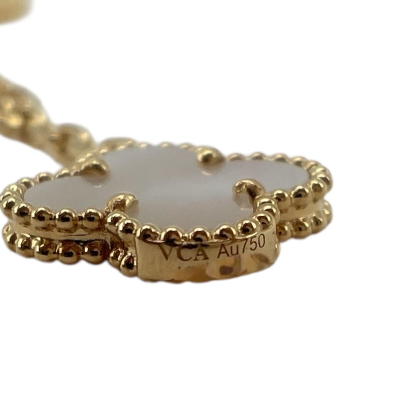 ヴァンクリーフ＆アーペル Van Cleef & Arpels ラッキーアルハンブラ ４Pモチーフ イエローゴールド Au750 カーネリアン ジュエリー