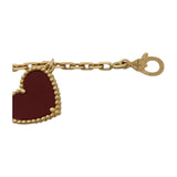 ヴァンクリーフ＆アーペル Van Cleef & Arpels ラッキーアルハンブラ ４Pモチーフ イエローゴールド Au750 カーネリアン ジュエリー